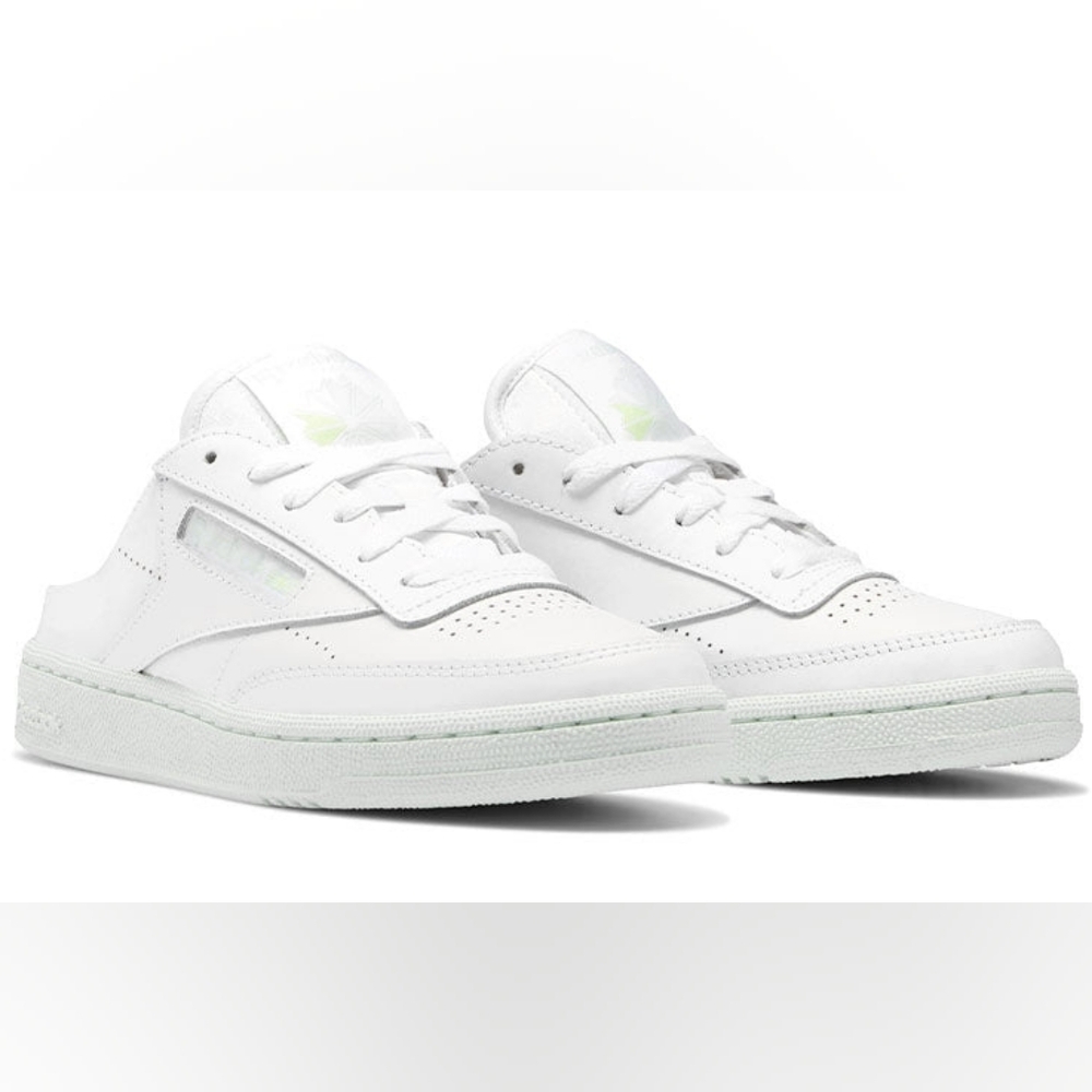 Reebok Club C 85 Mule Slip On Sneakers White Aqua Dust 7